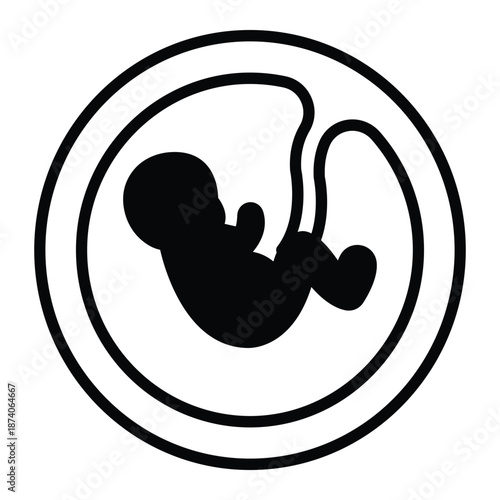 Fetal Womb Vector Icon which can easily modify or edit