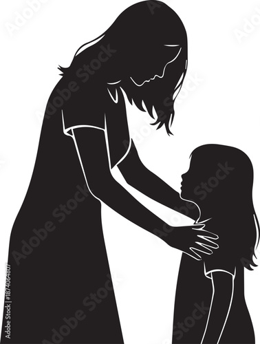 Mother comforting child