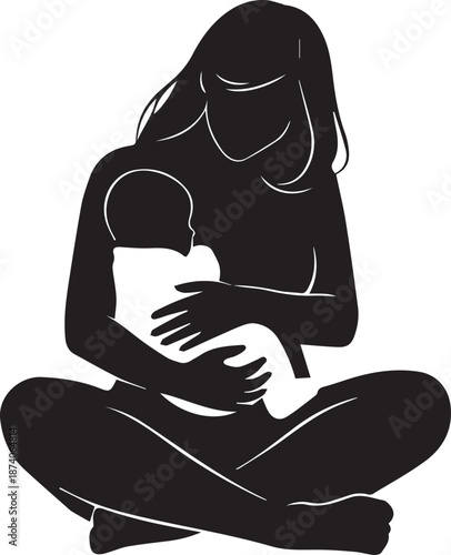 Mother holding baby
