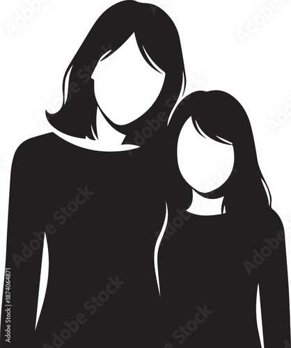 Mother and daughter embrace