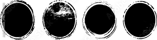 Hand Drawn Round Grunge Stamp Collection with Rough Circle Edges
Distressed ink seal badge textures perfect for logos, labels and retro design.