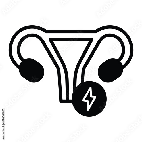 Uterus Pain Vector Icon which can easily modify or edit