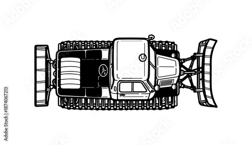 Industrial Excavator Design Illustration