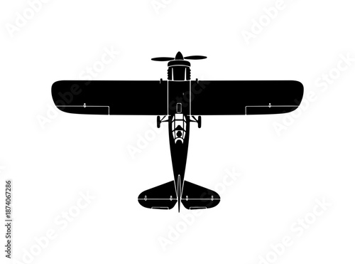 Vintage Airplane Silhouette Design