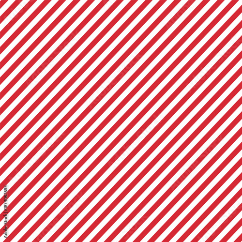 Crisp red white horizontal stripes seamless vector pattern. Perfect for Christmas candy cane themes, patriotic banners, racing flags, apparel, packaging, backgrounds on stock photography sites.
