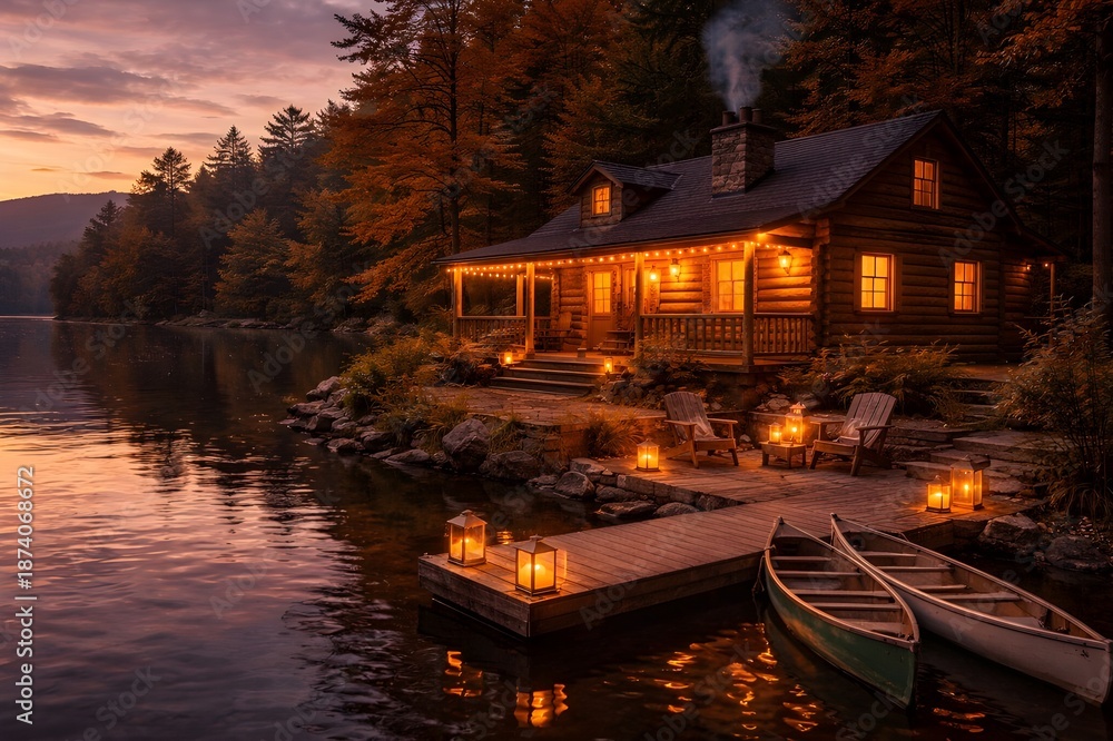 Obraz premium house at night