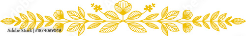 Elegant Golden Floral Border Design