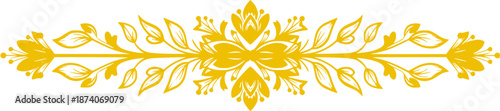 Golden Floral Divider Ornament