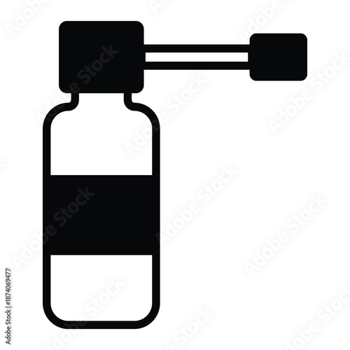 Vaccine Bottle Vector Icon which can easily modify or edit