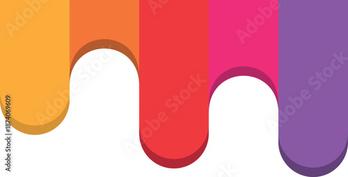 Colorful abstraction of liquid rainbow rain, colored paints on a transparent background in the form of stripes, colored pencils and paints, thick strokes of paint, liquid drips