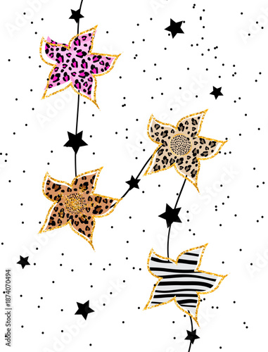  Illustration of various beautiful flowers on a white background.