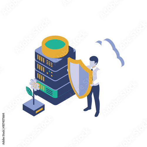 Cybersecurity Protection for Server Data and Network Security.