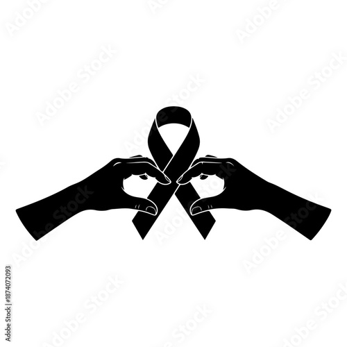 Cancer Awareness Ribbon Symbol