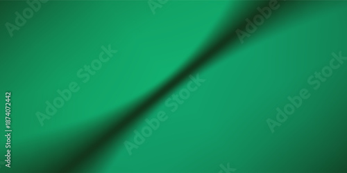 Deep green gradient background, empty studio room illustration.eps10