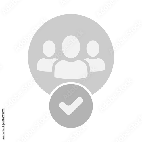 Vector flat illustration in grayscale. Avatar, user profile, person icon, gender neutral silhouette, profile picture. Suitable for social media profiles, icons, screensavers and as a template.