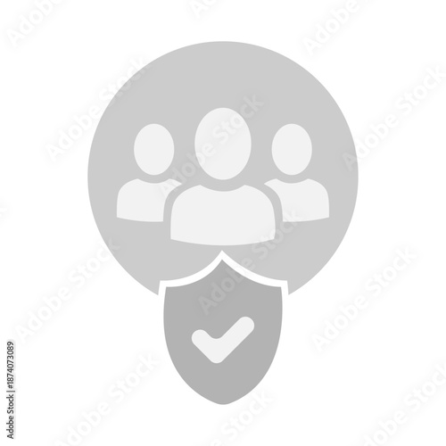 Vector flat illustration in grayscale. Avatar, user profile, person icon, gender neutral silhouette, profile picture. Suitable for social media profiles, icons, screensavers and as a template.