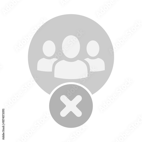 Vector flat illustration in grayscale. Avatar, user profile, person icon, gender neutral silhouette, profile picture. Suitable for social media profiles, icons, screensavers and as a template.