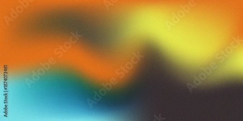 Abstract colorful blurred background with gradients of orange yellow and blue