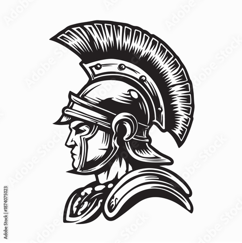 Roman Centurion Soldier Vector Image Isolated on White Background