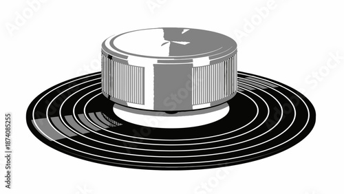 Illustration of a solar radiation meter, displaying energy measurement.