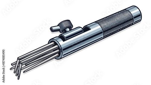 A happy gardener plants colorful spring flowers.