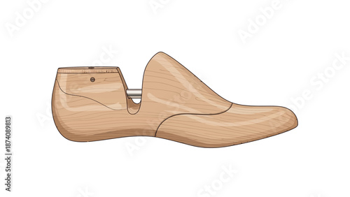 Pneumatic Nail Gun Illustration on White Background