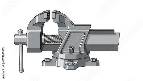Illustration of a blue air compressor with an orange motor
