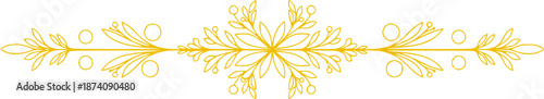 Elegant Gold Floral Divider Design
