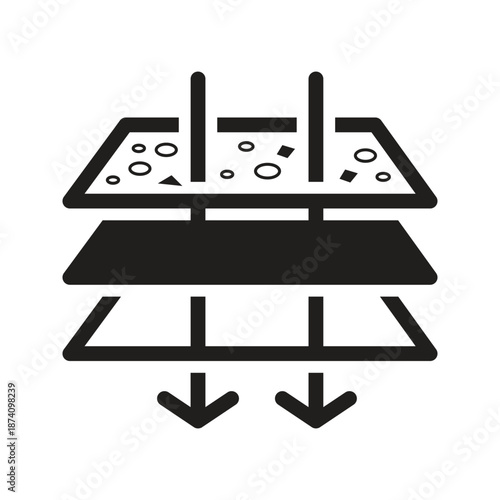 Absorption icon. Ground icon