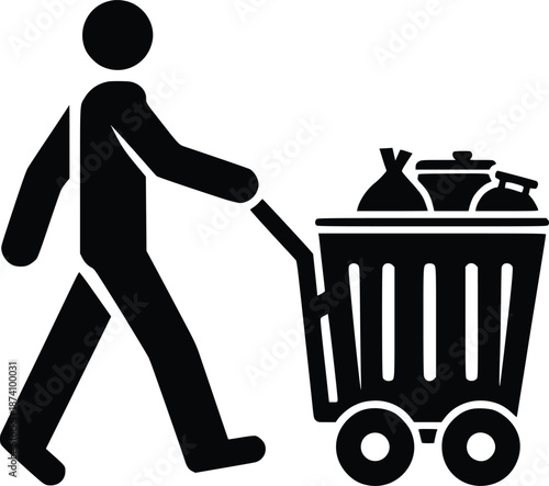 Person pushing grocery cart