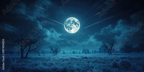 Nighttime media scene with dim illumination, ideal for editorial or layout backgrounds