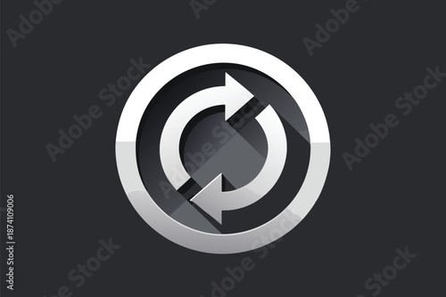 A three-dimensional letter G displayed prominently on a gray background..eps