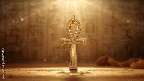 Ancient Egyptian cross symbol, serving as a religious emblem for life and immortality
