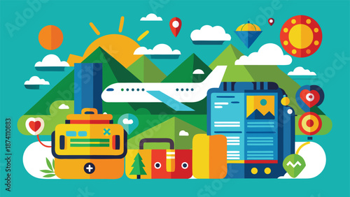 A series of travel-themed posters with unique illustrations representing different global locations..eps