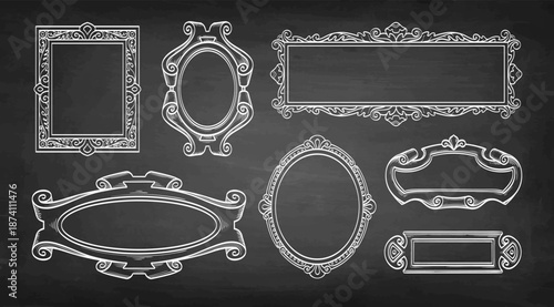 Chalk sketch of vintage frames.