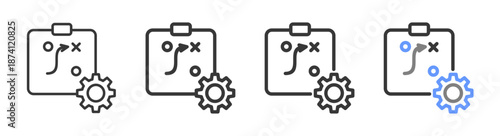 The Ultimate plan Styles with Variations Line of icon set vector illustration
