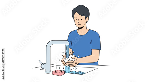 Clear illustration depicting essential hand hygiene practices for daily health and cleanliness promotion