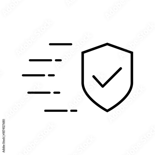 Protection vector icon. Defense Illustration sign.  Security symbol. safety logo.