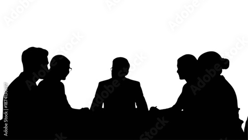 Professional team collaborating at a table during an important business meeting