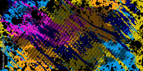 Abstract grunge art background texture with colorful paint. eps 10