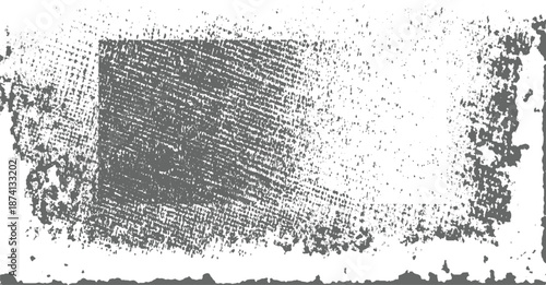 Rectangular grayscale distressed frame with textured overlay and grunge border for vintage or abstract