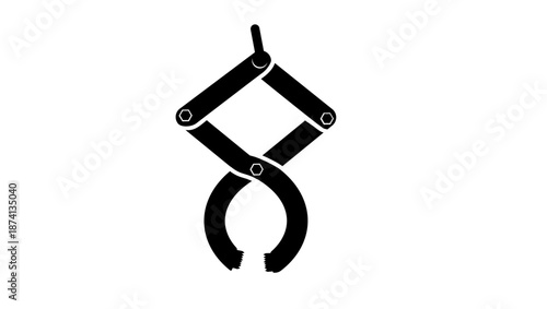 LBS Capacity Pallet Jack Puller black isolated silhouette