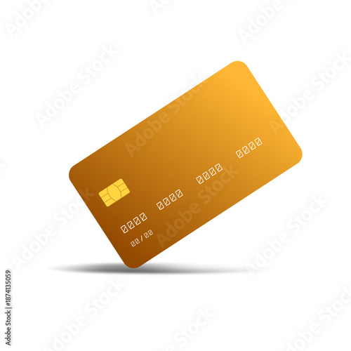 credit card mockup isolated on white background
