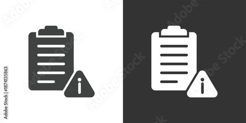 Clipboard Information icon. Solid glyph series icon