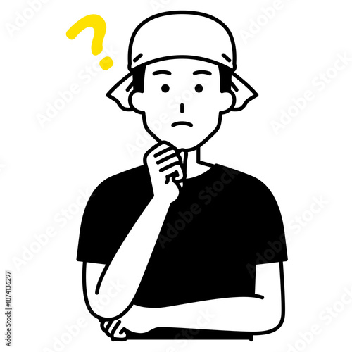 アイデアを考える居酒屋の男性店員