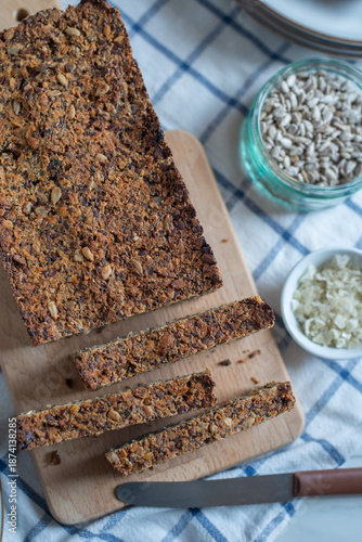 Wallpaper Mural Sliced gluten free ​​bread on a board Torontodigital.ca