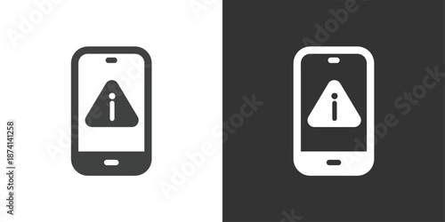 Mobile Information icon. Solid glyph series icon