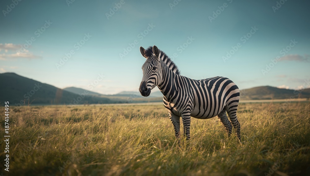 Fototapeta premium Zebras resting on the plains of Ngorongoro Crater, illustrating natural habitat and animal activity