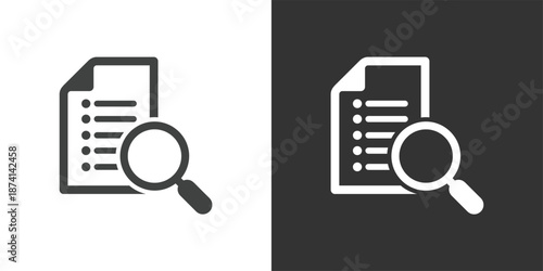 Document Review icon. Solid glyph series icon