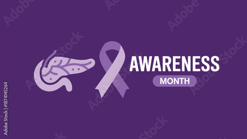 Celebrating awareness month with a purple ribbon Vector